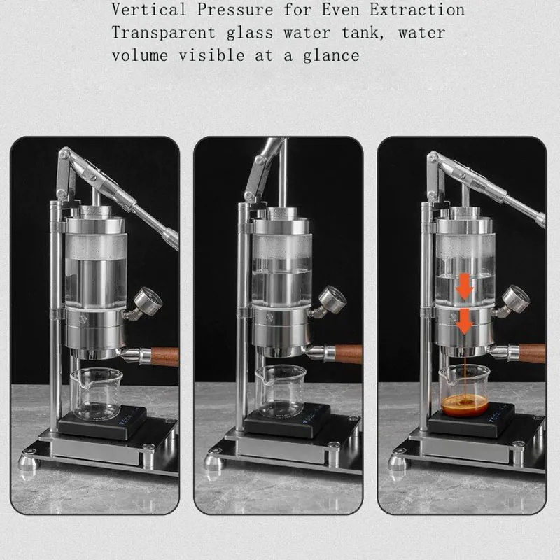 Pressure Gauge Espresso - Ręczna maszyna do espresso ze stali